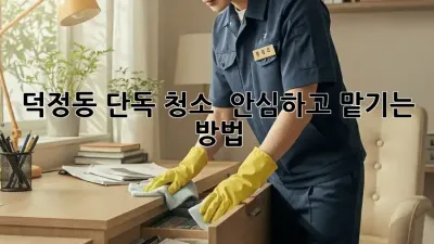 덕정동 단독 청소 🧹✨ 안심하고 맡기는 방법!